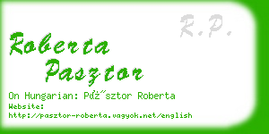 roberta pasztor business card